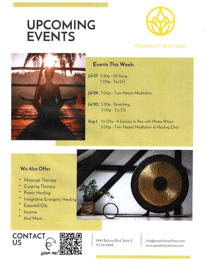 Possibility Wellness July 27-August 1 2020