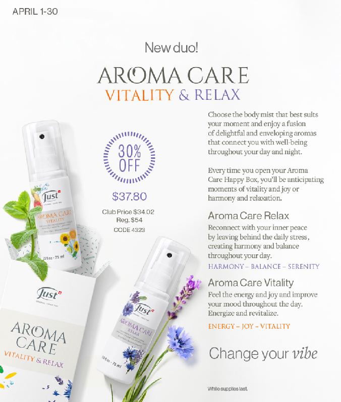 JUST April Promotion AromaCare